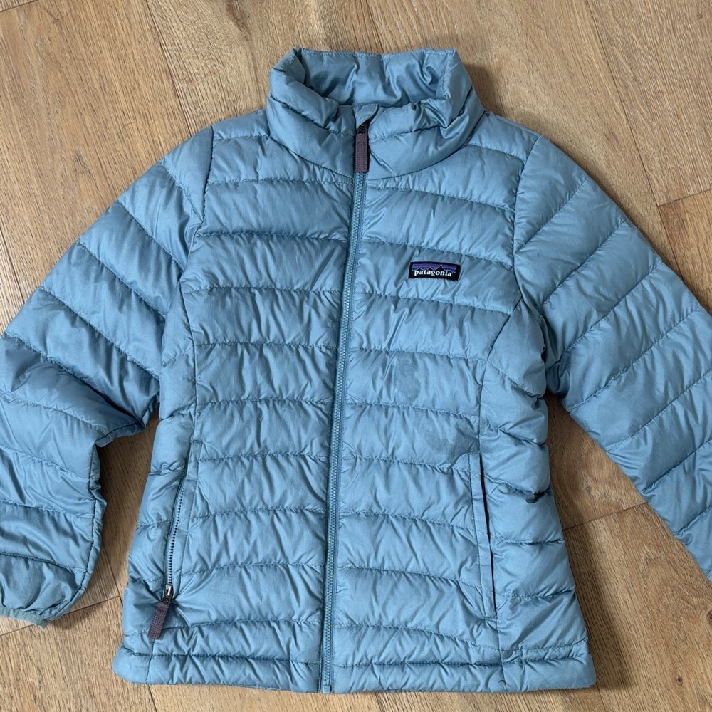 Patagonia Light Blue Quilted Jacket size S (7-8)